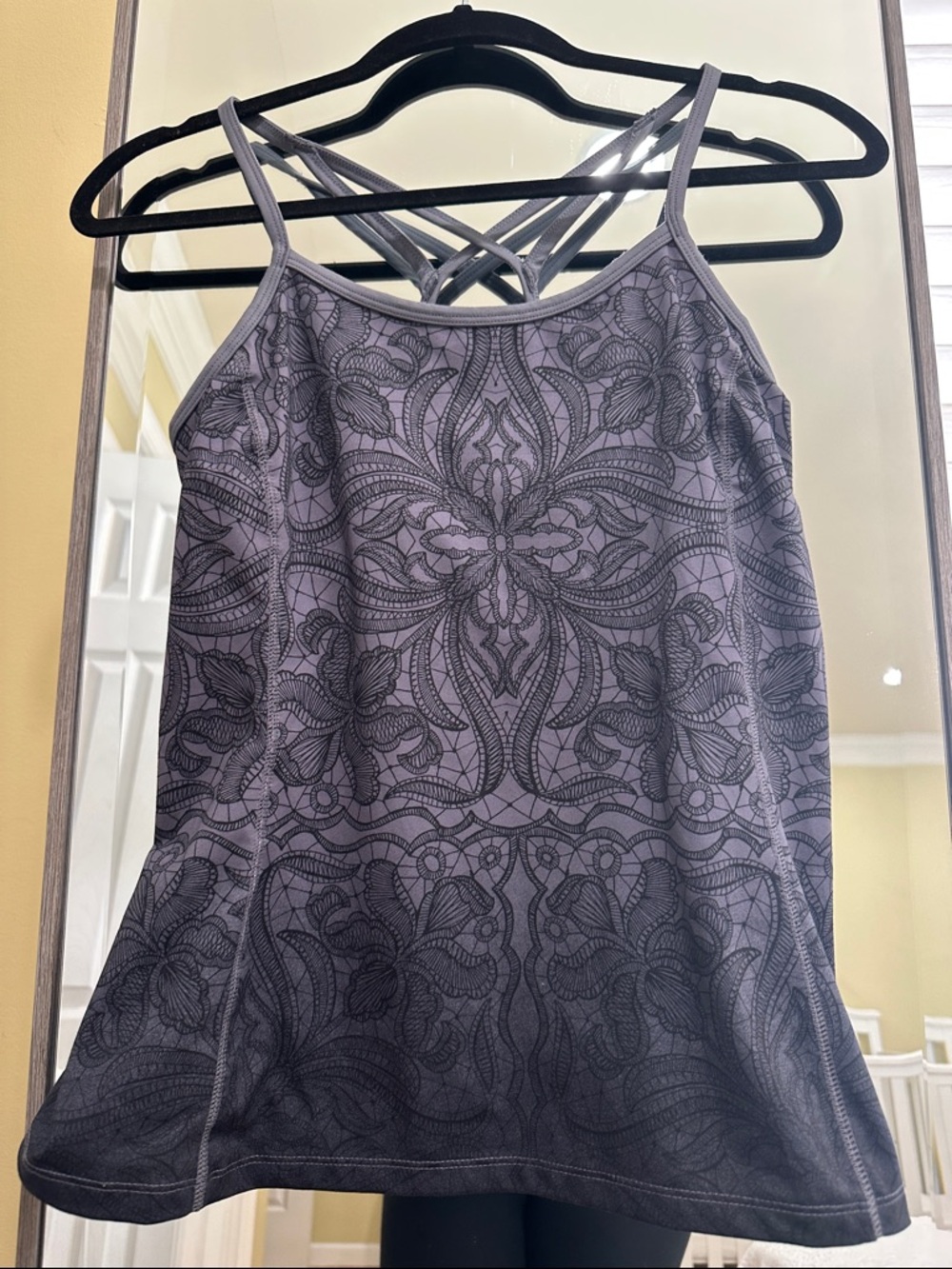 Athleta Purple Floral Strappy Tank